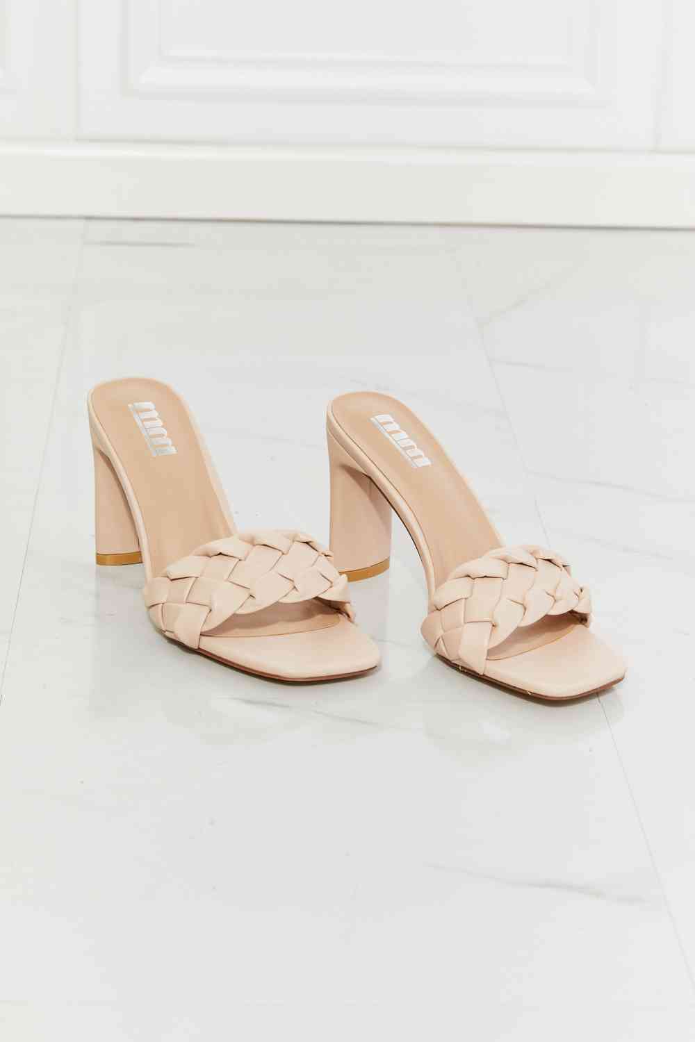 MM Shoes Top of the World Braided Block Heel Sandals