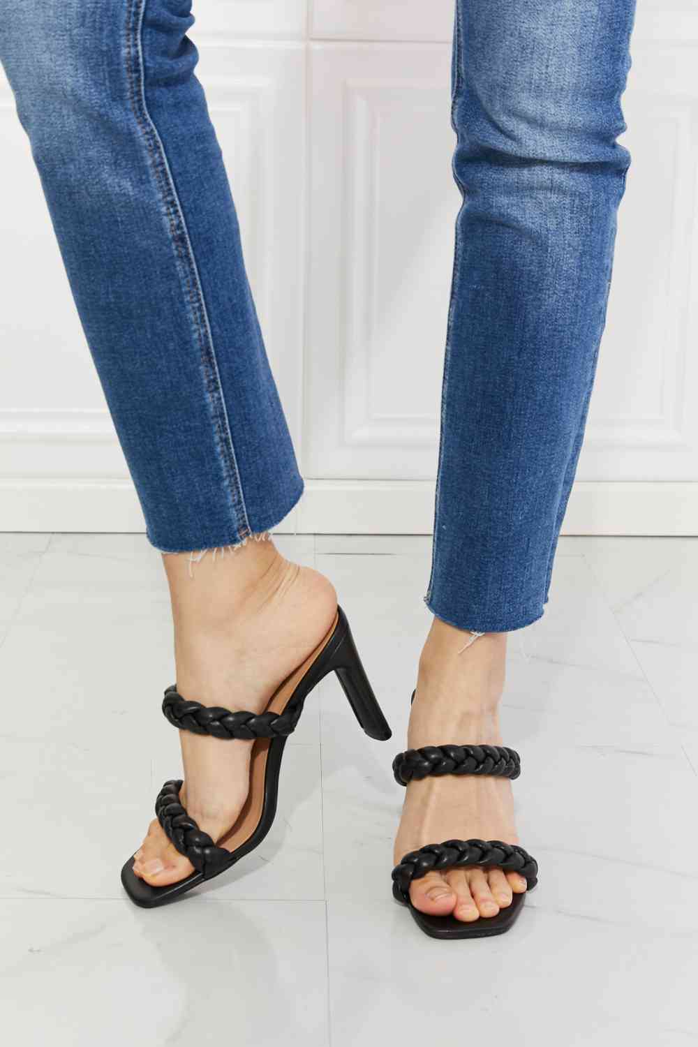 MM Shoes In Love Double Braided Block Heel Sandal